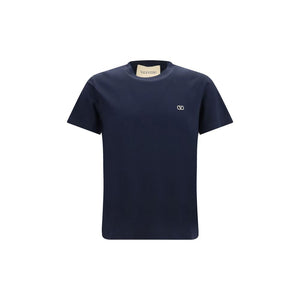 Valentino Garavani Blaues Baumwoll-T-Shirt