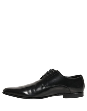 Dolce & Gabbana Schwarze Leder Derby Schnürschuhe für Herren