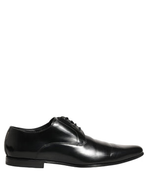 Dolce & Gabbana Schwarze Leder Derby Schnürschuhe für Herren