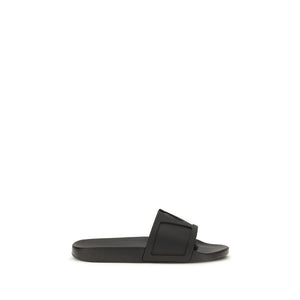 Valentino Garavani Schwarze Gummisandalen