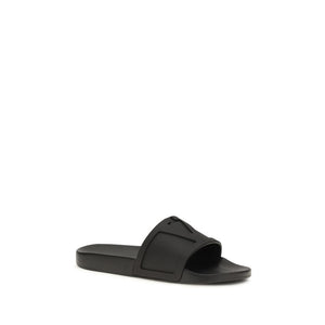 Valentino Garavani Schwarze Gummisandalen