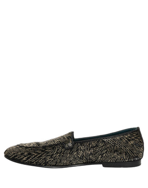 Dolce & Gabbana Schwarze Loafer mit silbernen Verzierungen