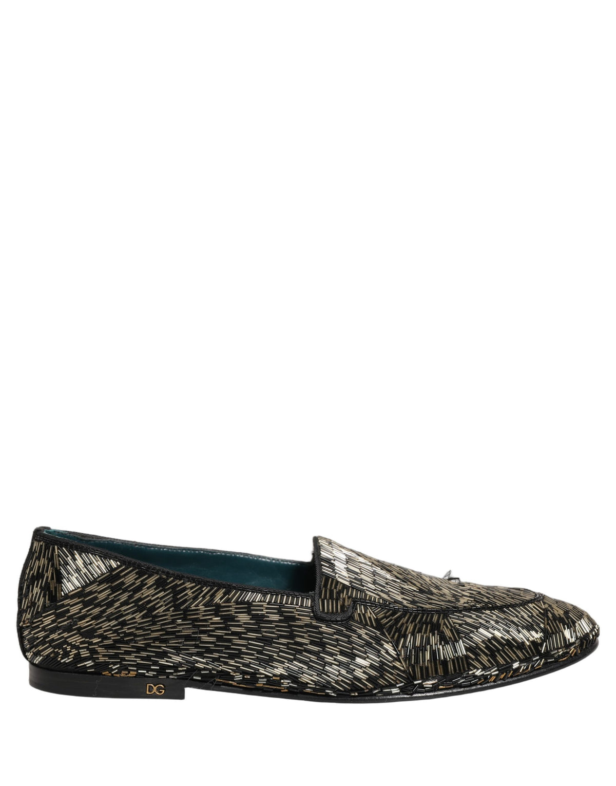 Dolce & Gabbana Schwarze Loafer mit silbernen Verzierungen