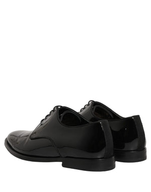Dolce & Gabbana Schwarze Leder Herren Derby Businessschuhe