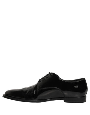 Dolce & Gabbana Schwarze Leder Herren Derby Businessschuhe