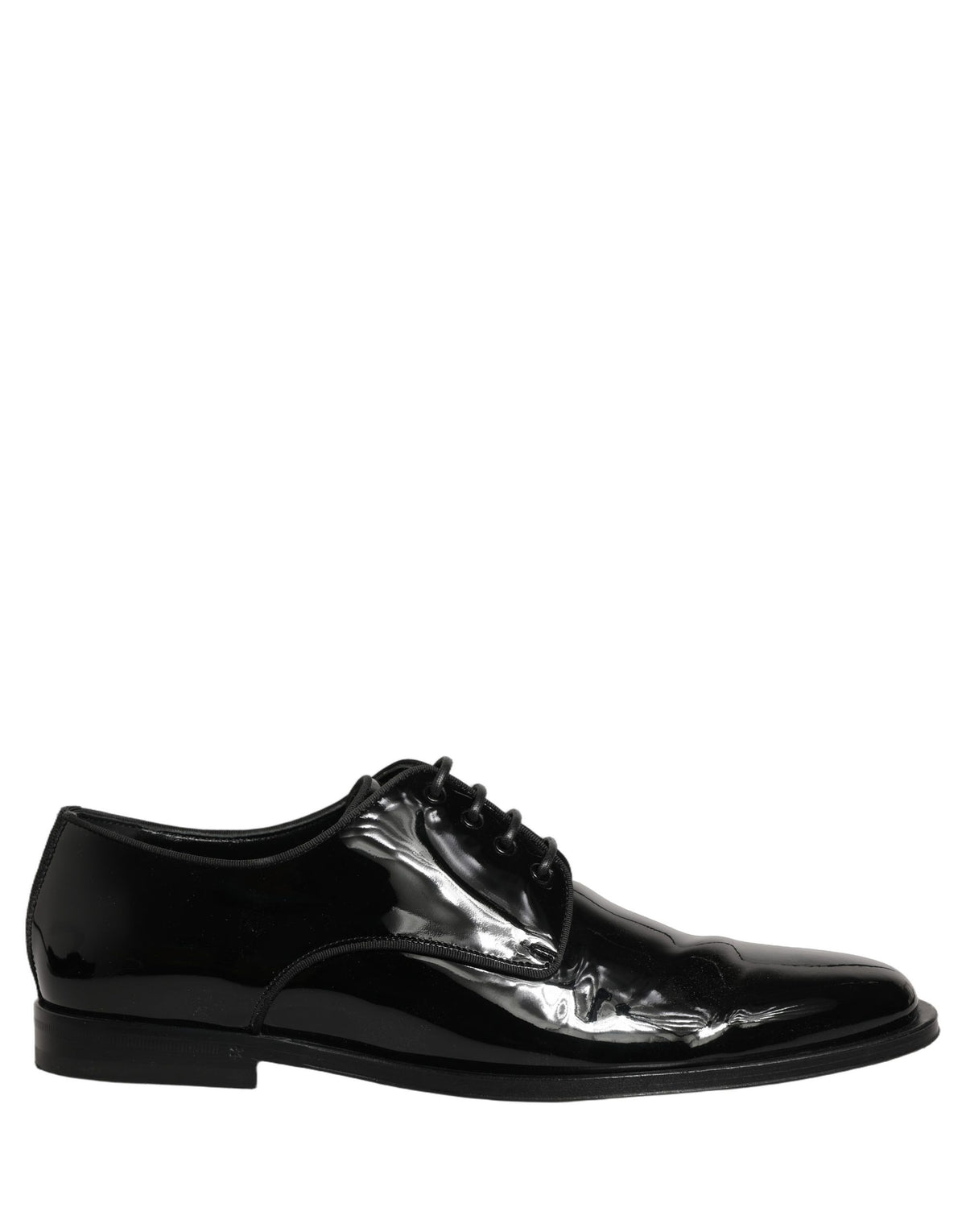 Dolce & Gabbana Schwarze Leder Herren Derby Businessschuhe