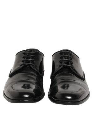 Dolce & Gabbana Schwarze Leder Herren Derby Business-Schuhe