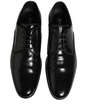 Dolce & Gabbana Schwarze Leder Herren Derby Business-Schuhe
