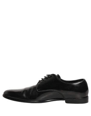 Dolce & Gabbana Schwarze Leder Herren Derby Business-Schuhe