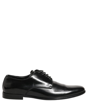 Dolce & Gabbana Schwarze Leder Herren Derby Business-Schuhe