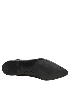 Dolce & Gabbana Schwarze Leder Derby Schnürschuhe für Herren