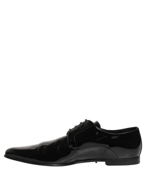 Dolce & Gabbana Schwarze Leder Derby Schnürschuhe für Herren