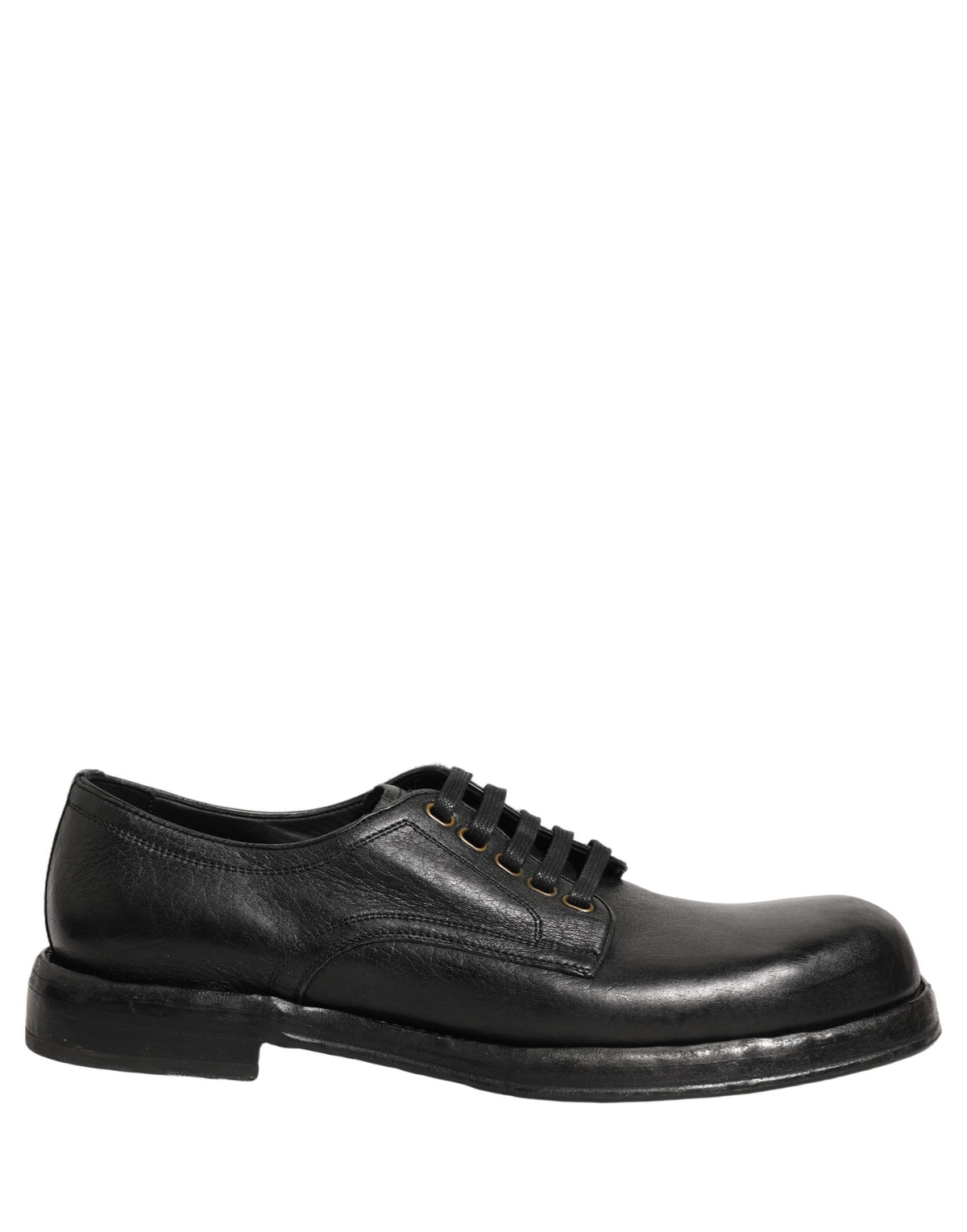 Dolce & Gabbana Schwarze Leder Schnür-Derby-Anzugschuhe für Herren