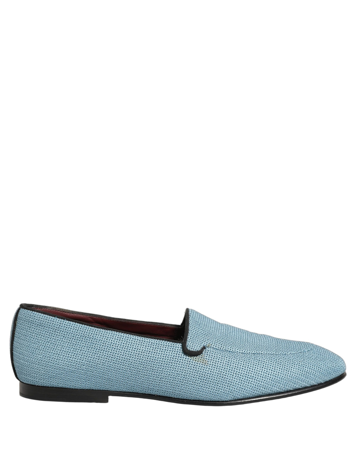Dolce & Gabbana Blaue Herren-Slipper aus gewebtem Leder
