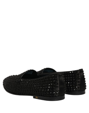 Dolce & Gabbana Schwarze Loafer mit Strassbesatz