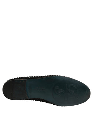 Dolce & Gabbana Schwarze Loafer mit Strassbesatz