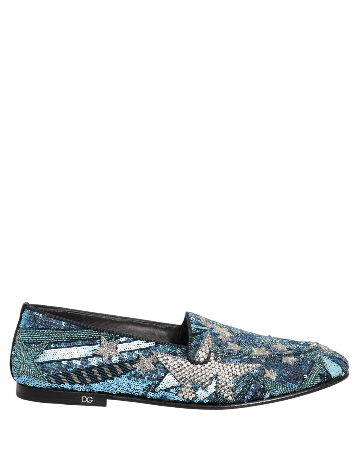 Dolce & Gabbana Multicolor bestickte Loafer mit Pailletten