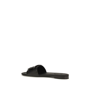 Fendi Schwarze Bos Taurus Kalbsleder-Sandalen