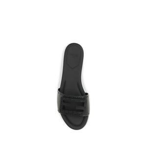 Fendi Schwarze Bos Taurus Kalbsleder-Sandalen