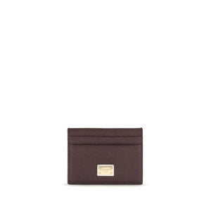 Dolce & Gabbana Schwarzes Kalbsleder Bos Taurus Portemonnaie