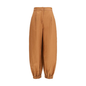 Fendi Braune Leinenhose im Casual-Look