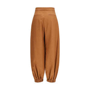 Fendi Braune Leinenhose im Casual-Look