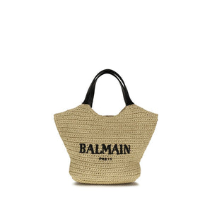 Balmain Schultertasche aus beiger Viskose