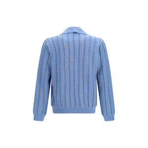 Fendi Blaues Baumwoll-Polohemd