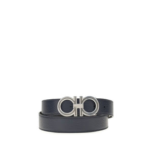 Ferragamo Blauer Kalbsleder Bos Taurus Regular Gürtel