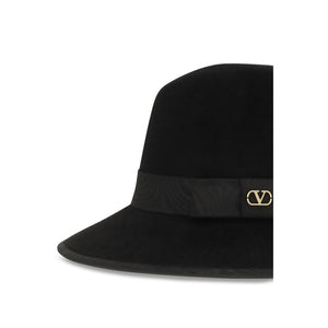 Valentino Garavani Schwarzer Baumwoll-Fedora