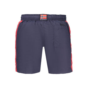 Norway 1963 Blaue Badeshorts aus Polyamid für Herren