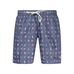 Norway 1963 Blaue Herren-Badeshorts aus Polyester
