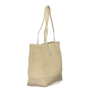 Mario Valentino Beige Polyurethane Damen Handtasche