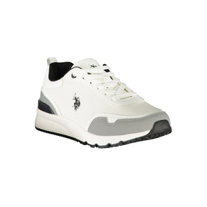U.S. POLO ASSN. Weiße Sneaker aus Polyester im Athletic-Stil