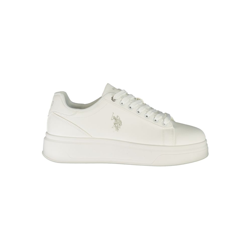 U.S. POLO ASSN. Weiße Sneaker aus Polyester im Athletic-Stil