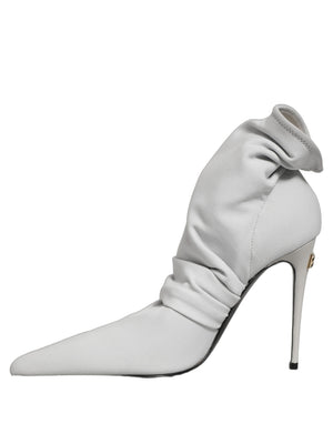 Dolce & Gabbana Graue Stretch-Socken-Stiefeletten