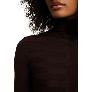 Morgan De Toi Brauner Viskose-Rollkragenpullover