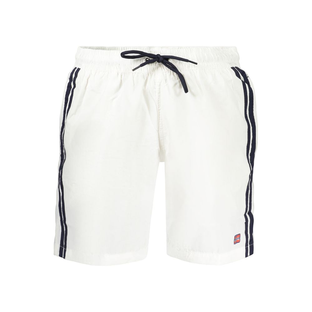Norway 1963 Weiße Badeshorts aus Polyamid