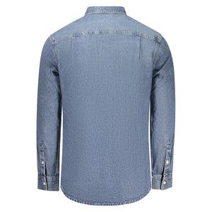 Calvin Klein Herrenhemd aus blauer Baumwolle