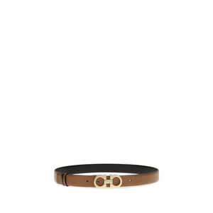 Ferragamo Brauner Kalbsleder Bos Taurus Regular Gürtel