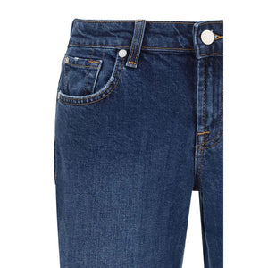 7FOR Blaue Baumwoll-Jeans mit ausgestelltem Bein