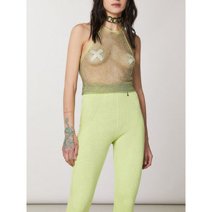 Patrizia Pepe Gelbe Polyester-Tanktops