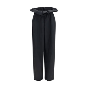 Khaite Schwarze Wollhose Oves Aries Casual Pants