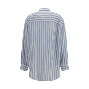 Gucci Blaues Seidenhemd
