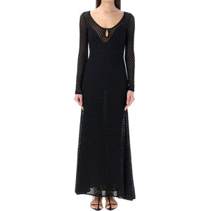 Tom Ford Schwarzes Freizeitkleid aus Metallic-Faser