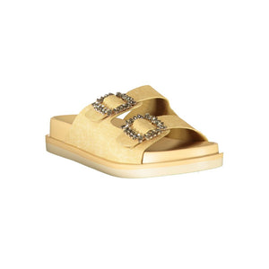 Laura Biagiotti Beige Polyurethan Damen-Slipper