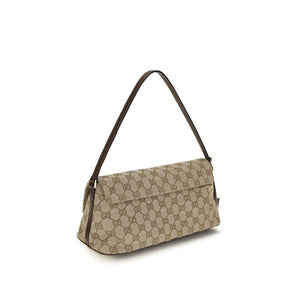 Gucci Braune Stoffhandtasche