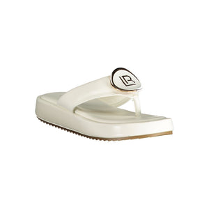 Laura Biagiotti Weiße Damen-Sandalen aus Polyurethan