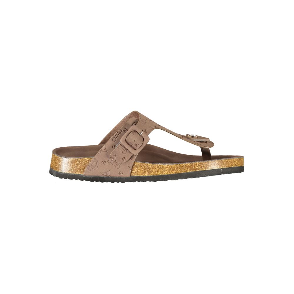 Laura Biagiotti Braune Damen-Sandalen aus Polyurethan