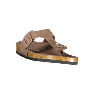 Laura Biagiotti Braune Damen-Sandalen aus Polyurethan